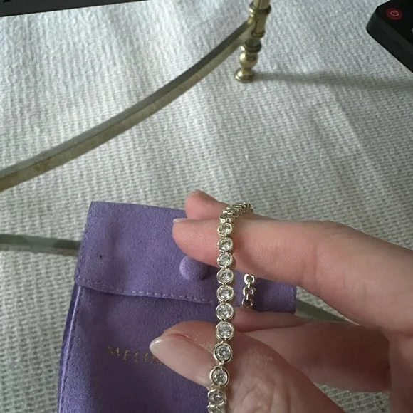 Melinda Maria Bezel Set Tennis Bracelet - Picture 1 of 5